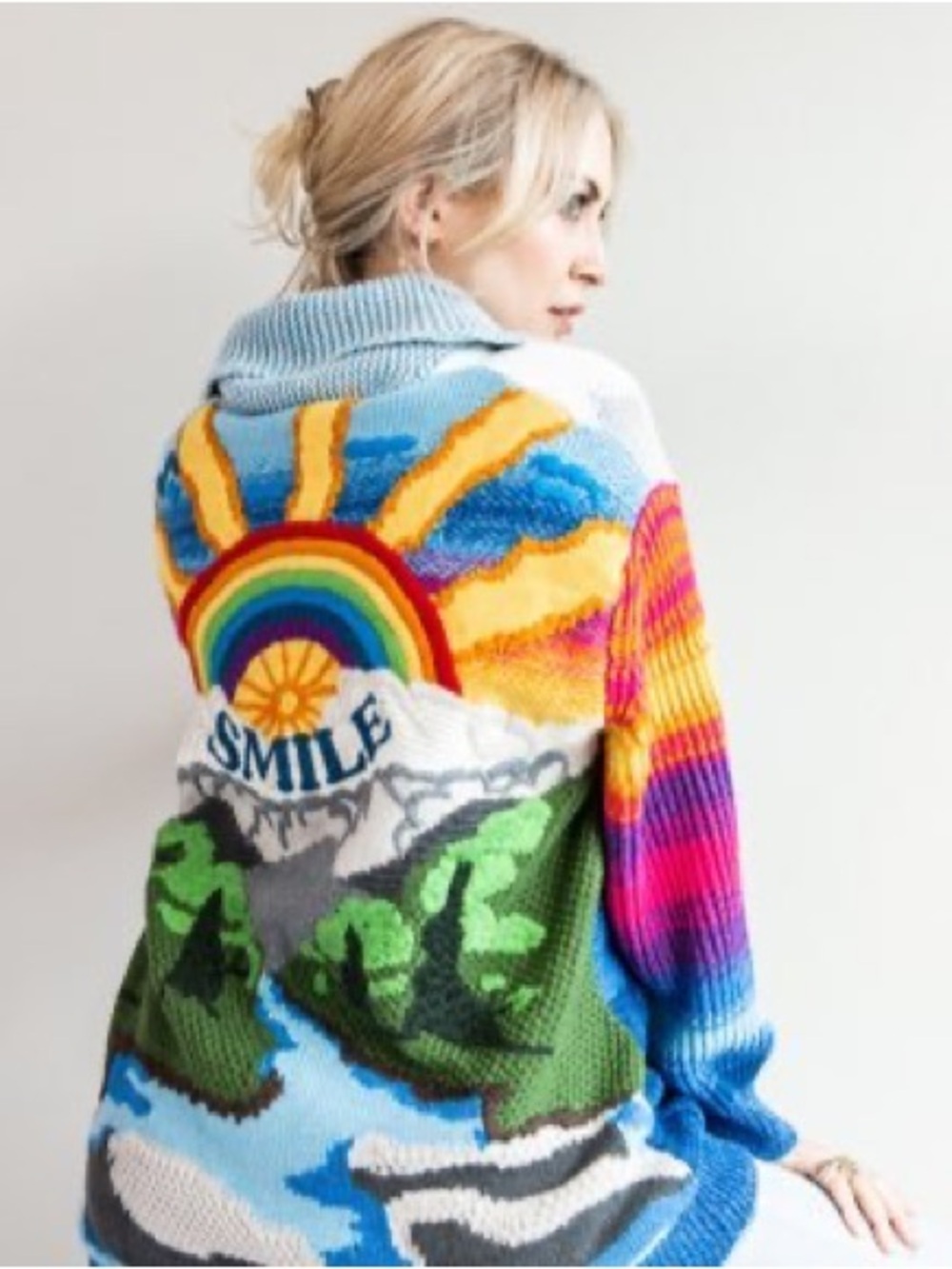 Stella McCartney Kind Smile Intarsia Cardigan